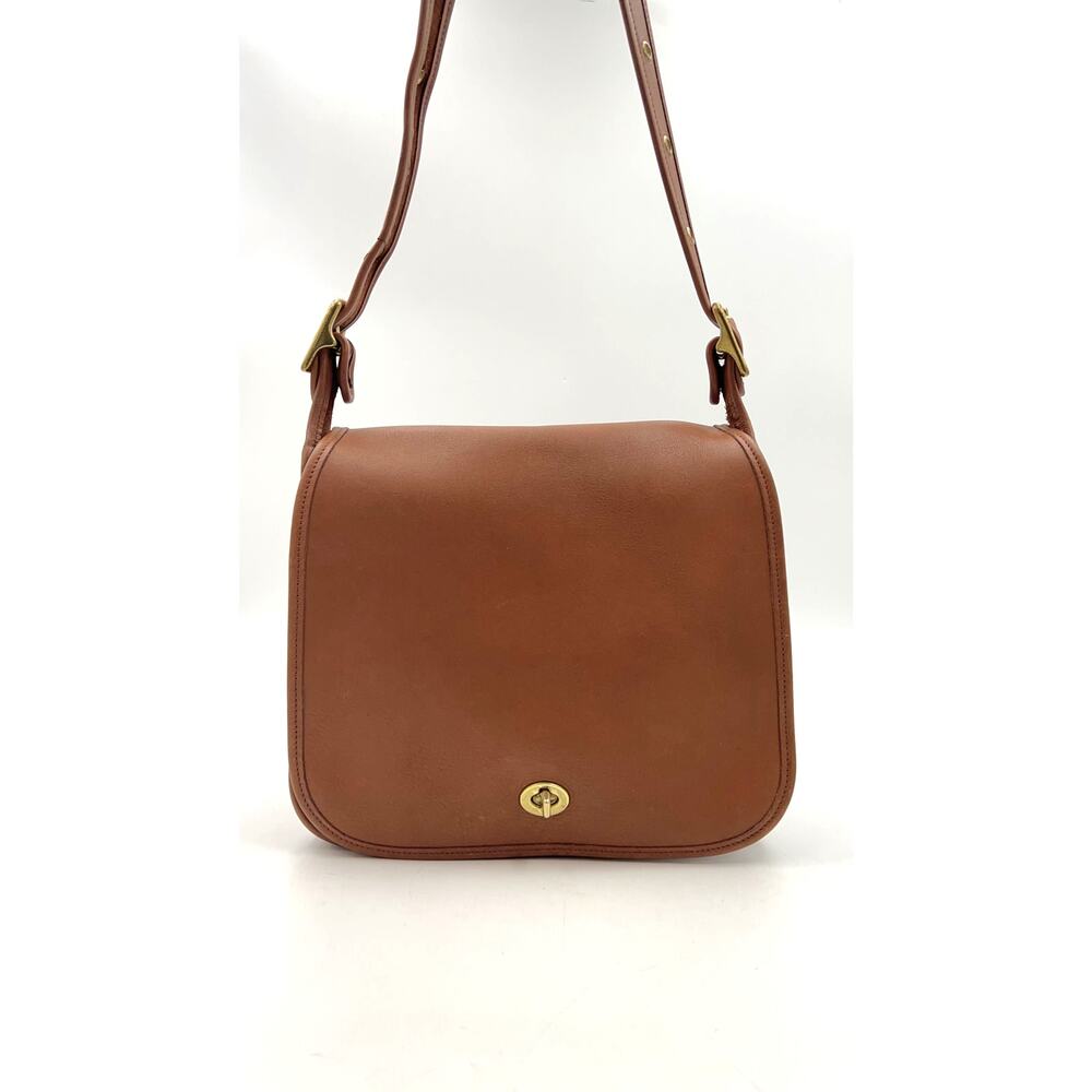Vintage 90sCoach Stewardess Bag British Tan Leather Handbag Crossbody - Picture 3 of 13